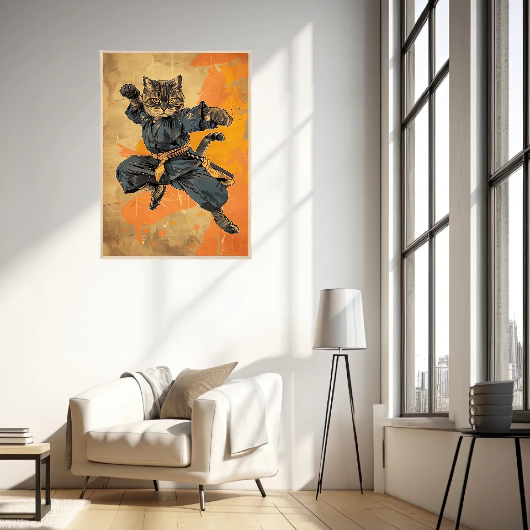 Tableau Animaux Chat Ninja