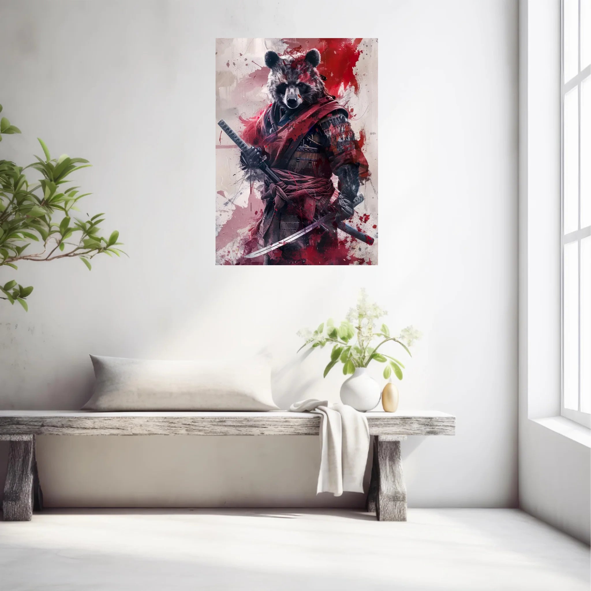 Tableau Animaux Ours Ninja