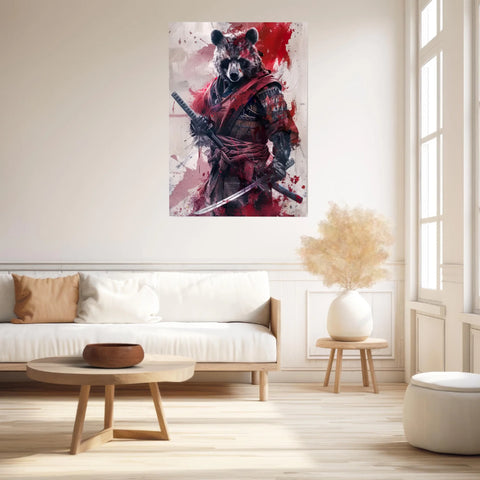 Tableau Animaux Ours Ninja