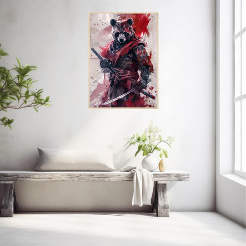 Tableau Animaux Ours Ninja