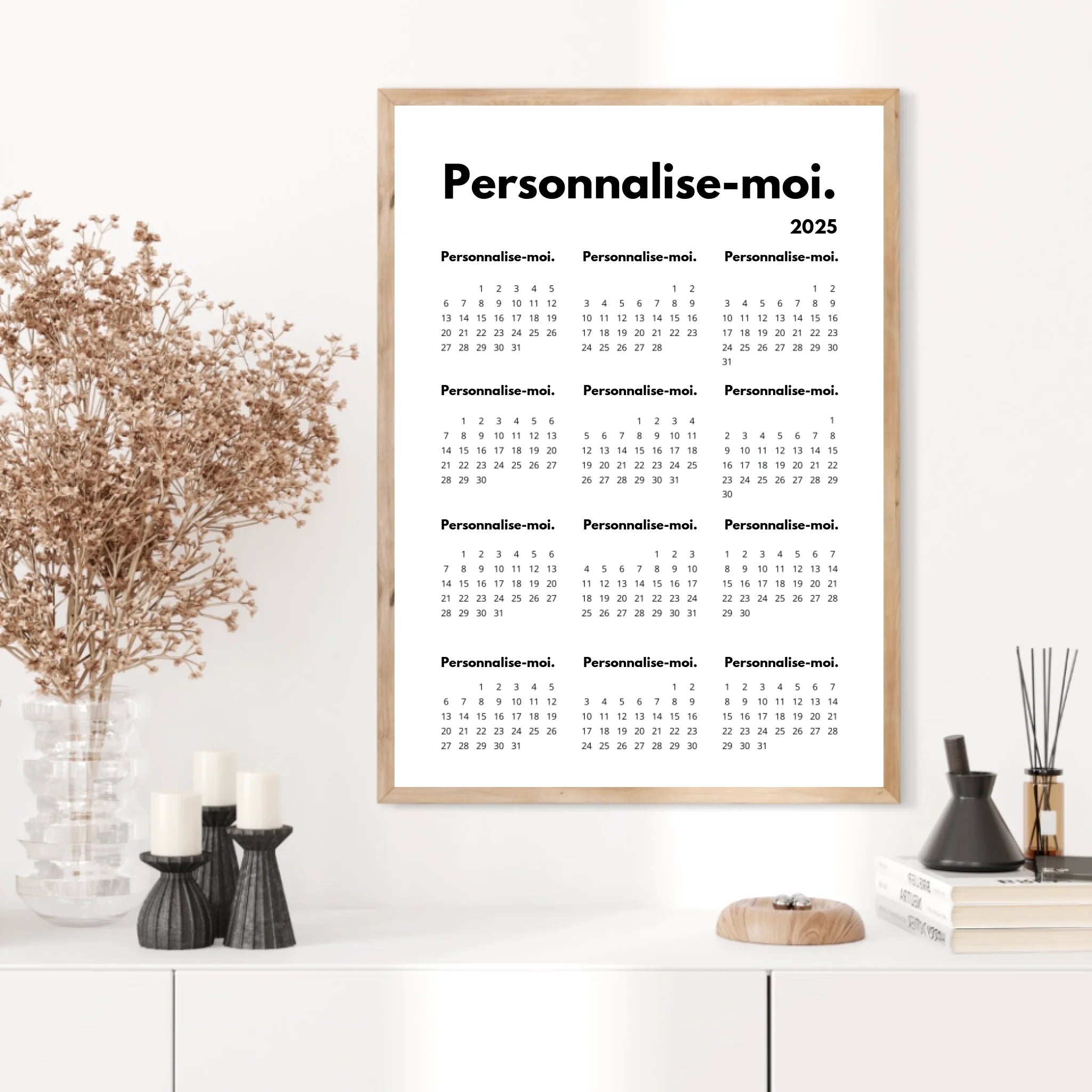 Affiche Calendrier Personnalisable 2025