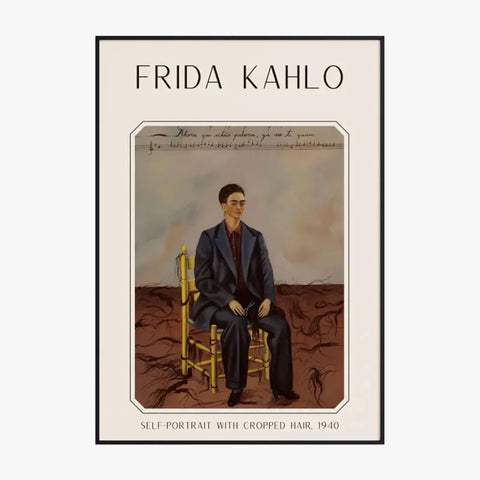 Affiche Frida Kahlo – Self Portrait With Cropped Hair 1940