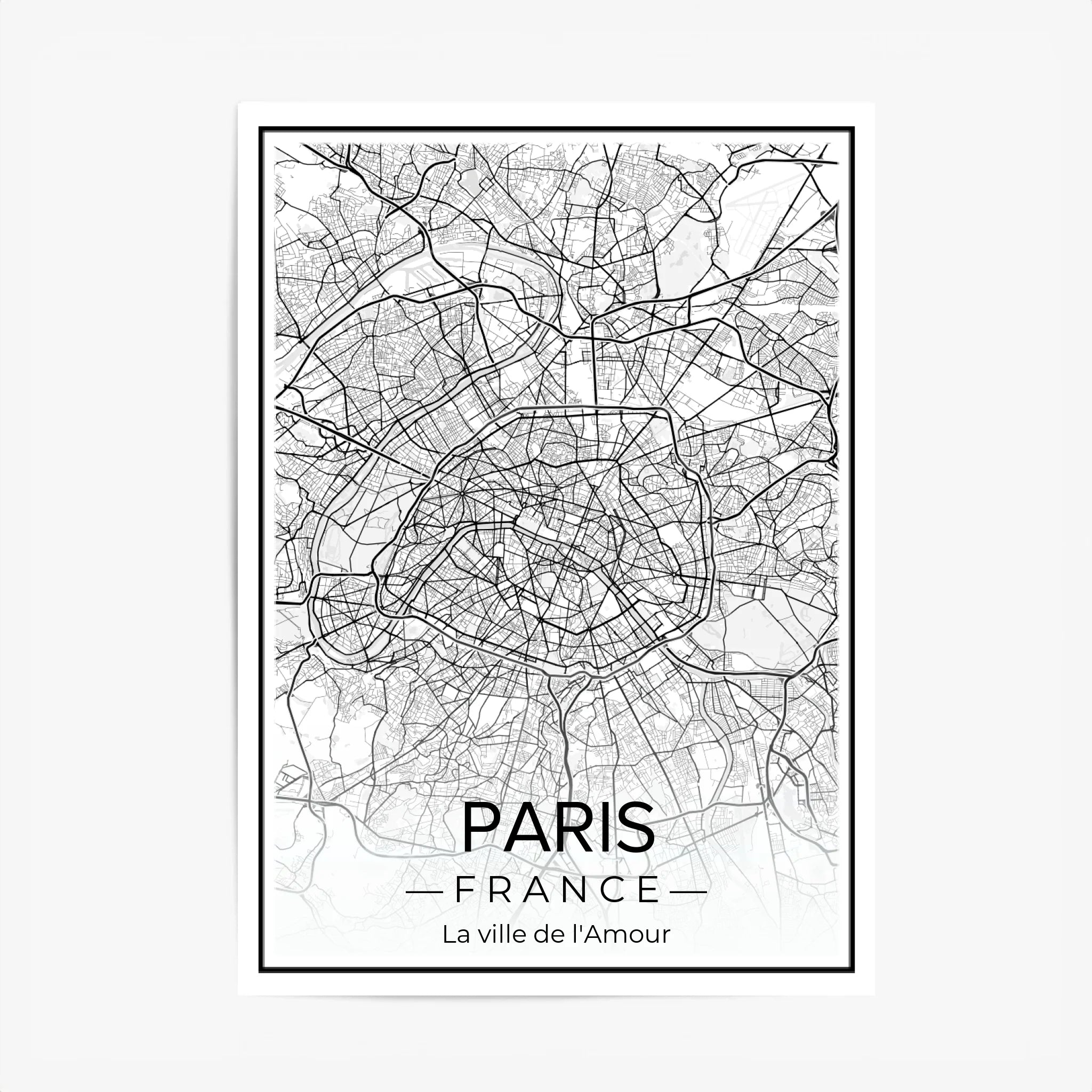 Affiche carte ville Personnalisée