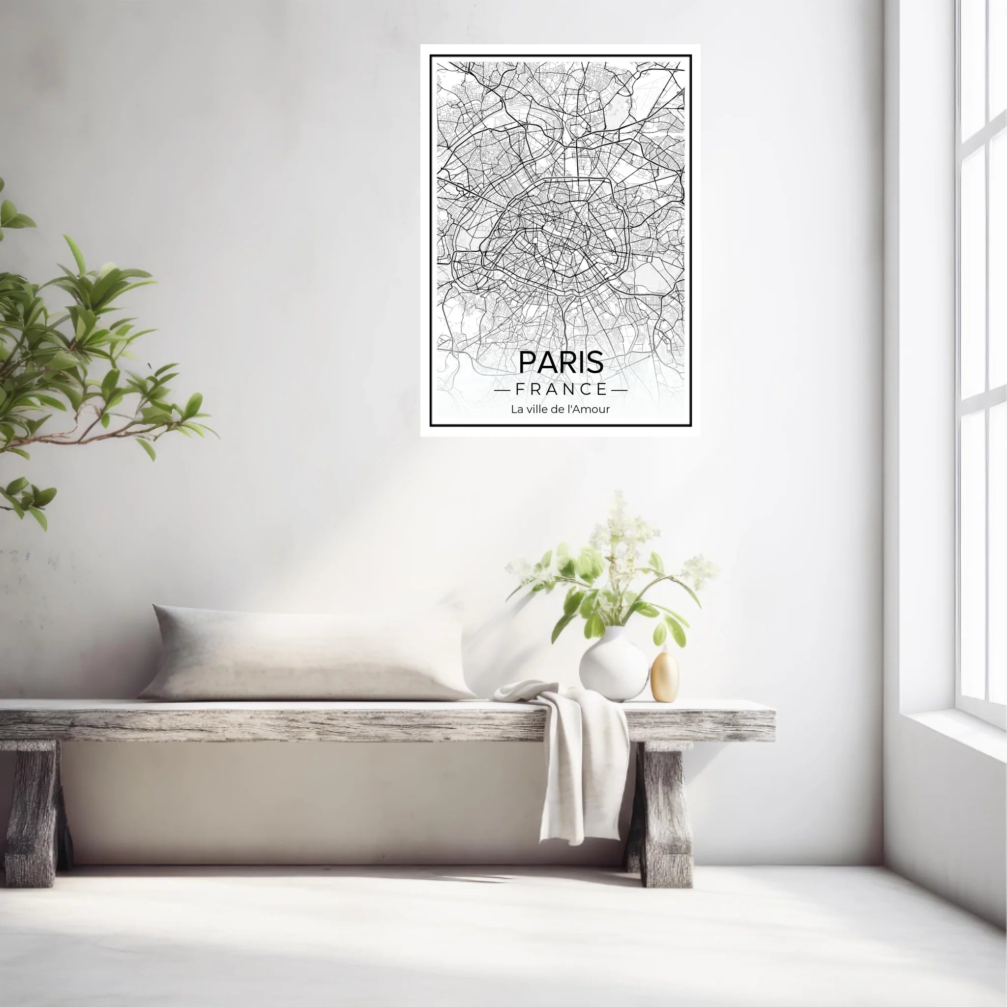 Affiche carte ville Personnalisée