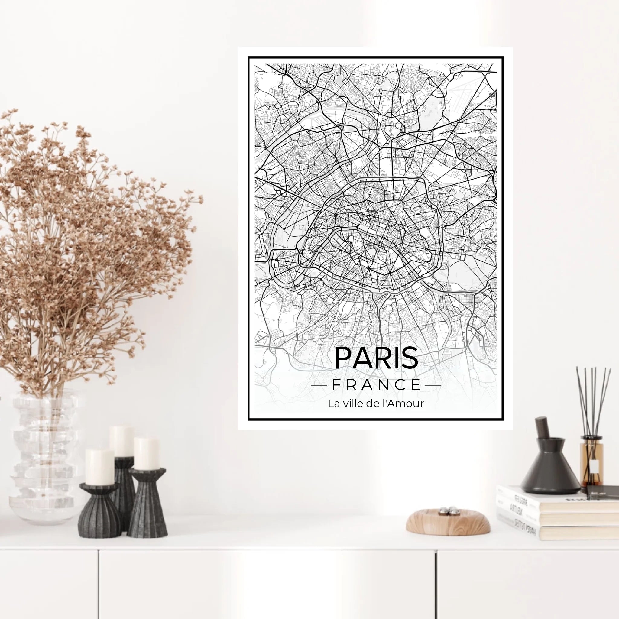 Affiche carte ville Personnalisée