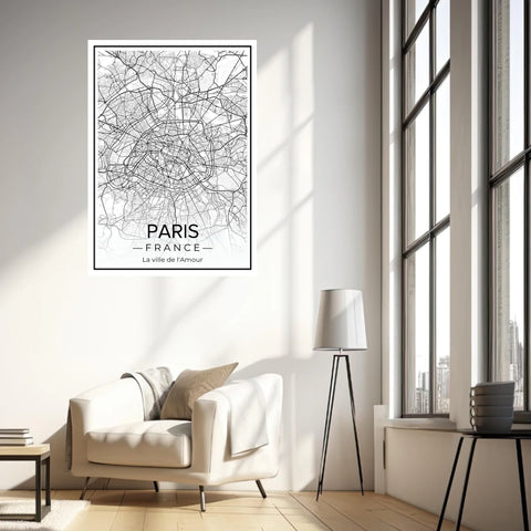 Affiche carte ville Personnalisée