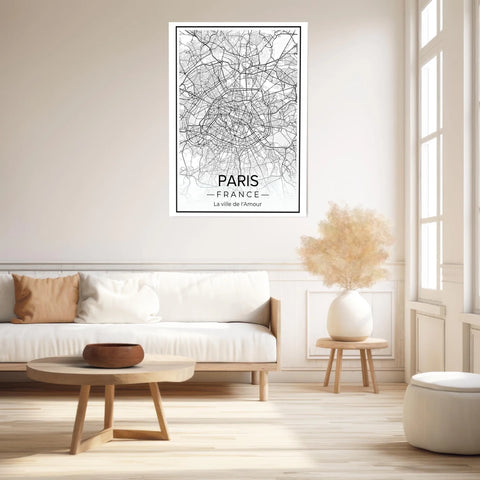 Affiche carte ville Personnalisée