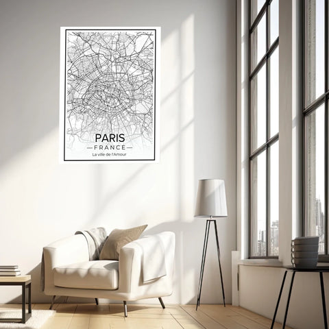 Affiche carte ville Personnalisée