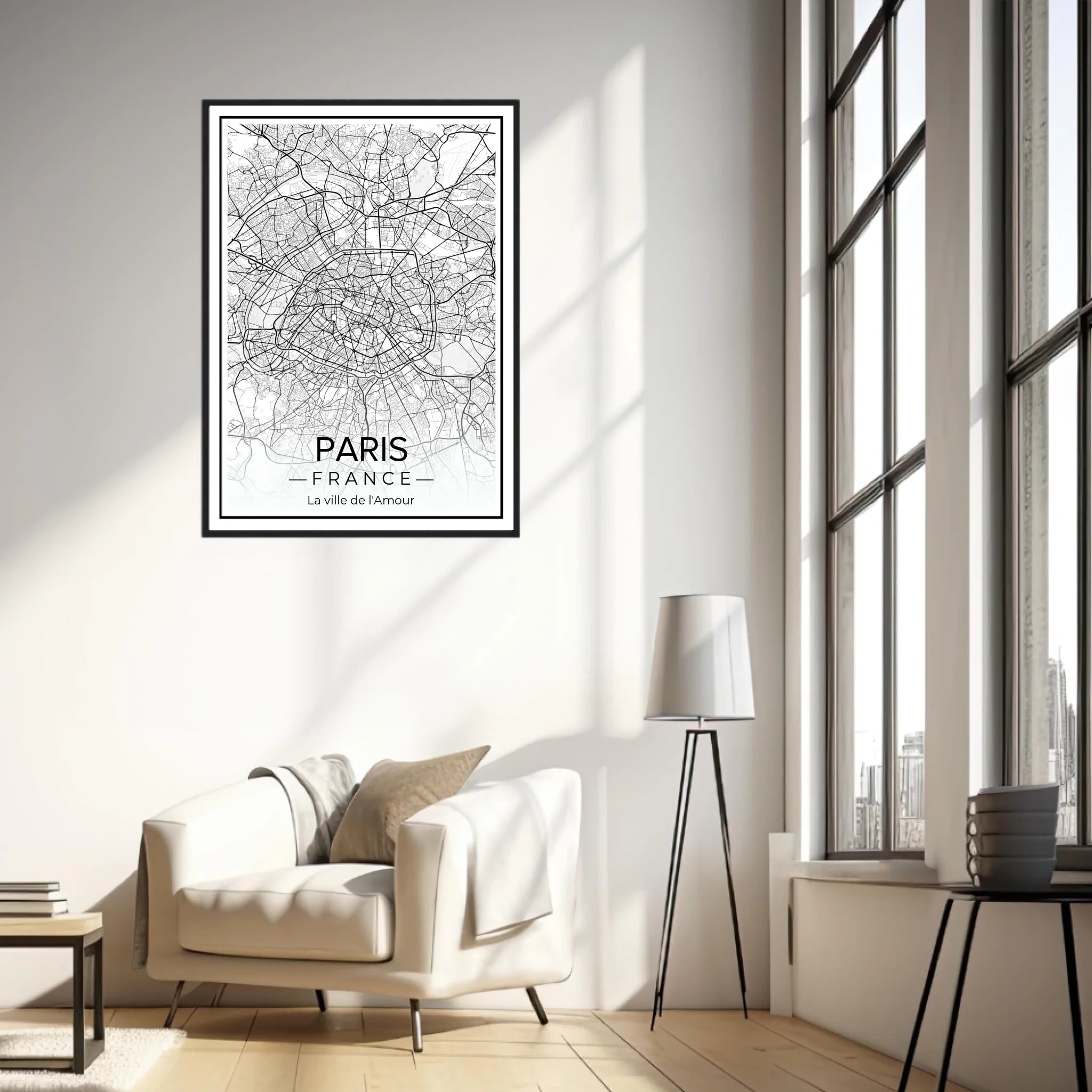 Affiche carte ville Personnalisée