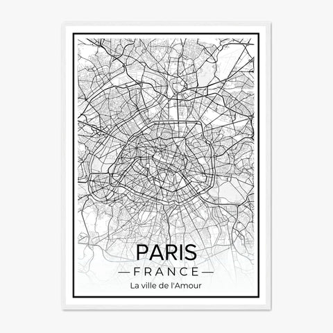 Affiche carte ville Personnalisée