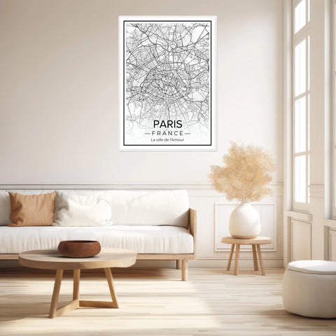 Affiche carte ville Personnalisée