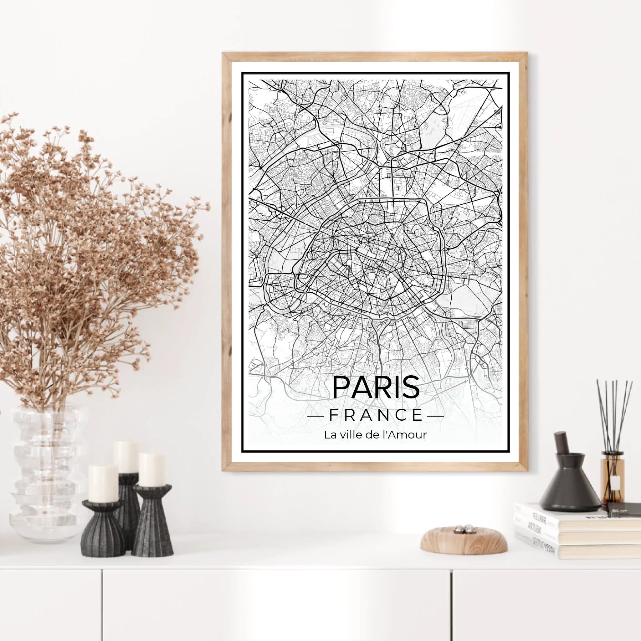 Affiche carte ville Personnalisée