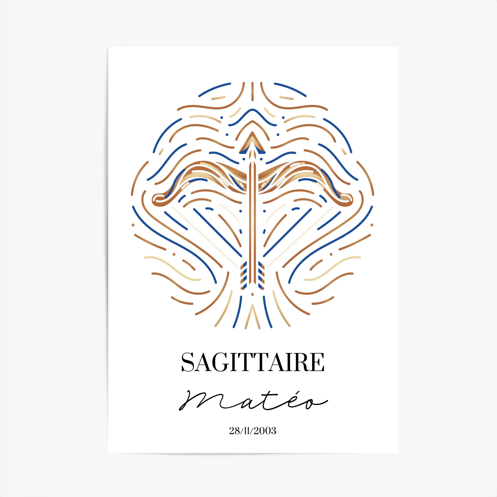 Tableau Personnalisé Signe Astrologique Sagittaire