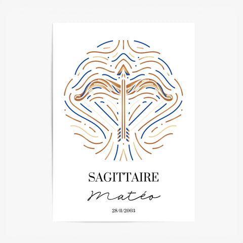 Tableau Personnalisé Signe Astrologique Sagittaire