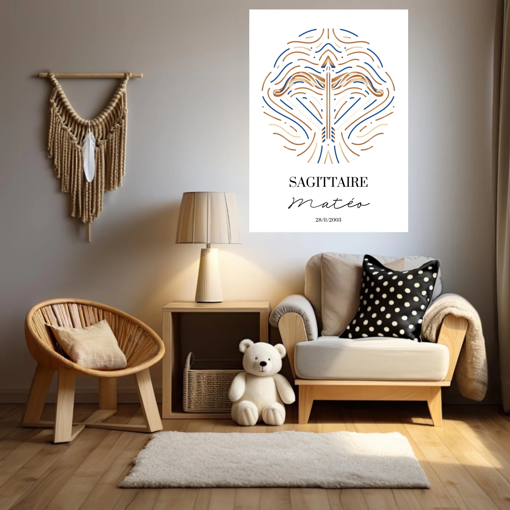 Tableau Personnalisé Signe Astrologique Sagittaire