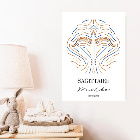 Tableau Personnalisé Signe Astrologique Sagittaire