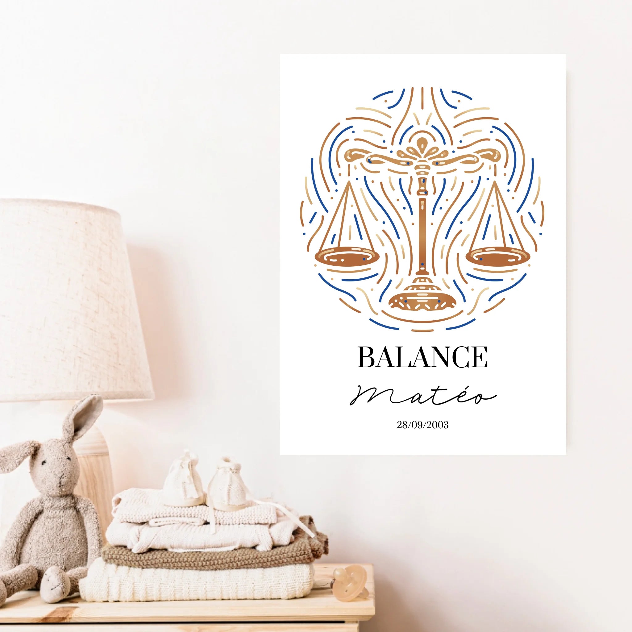Tableau Personnalisé Signe Astrologique Balance