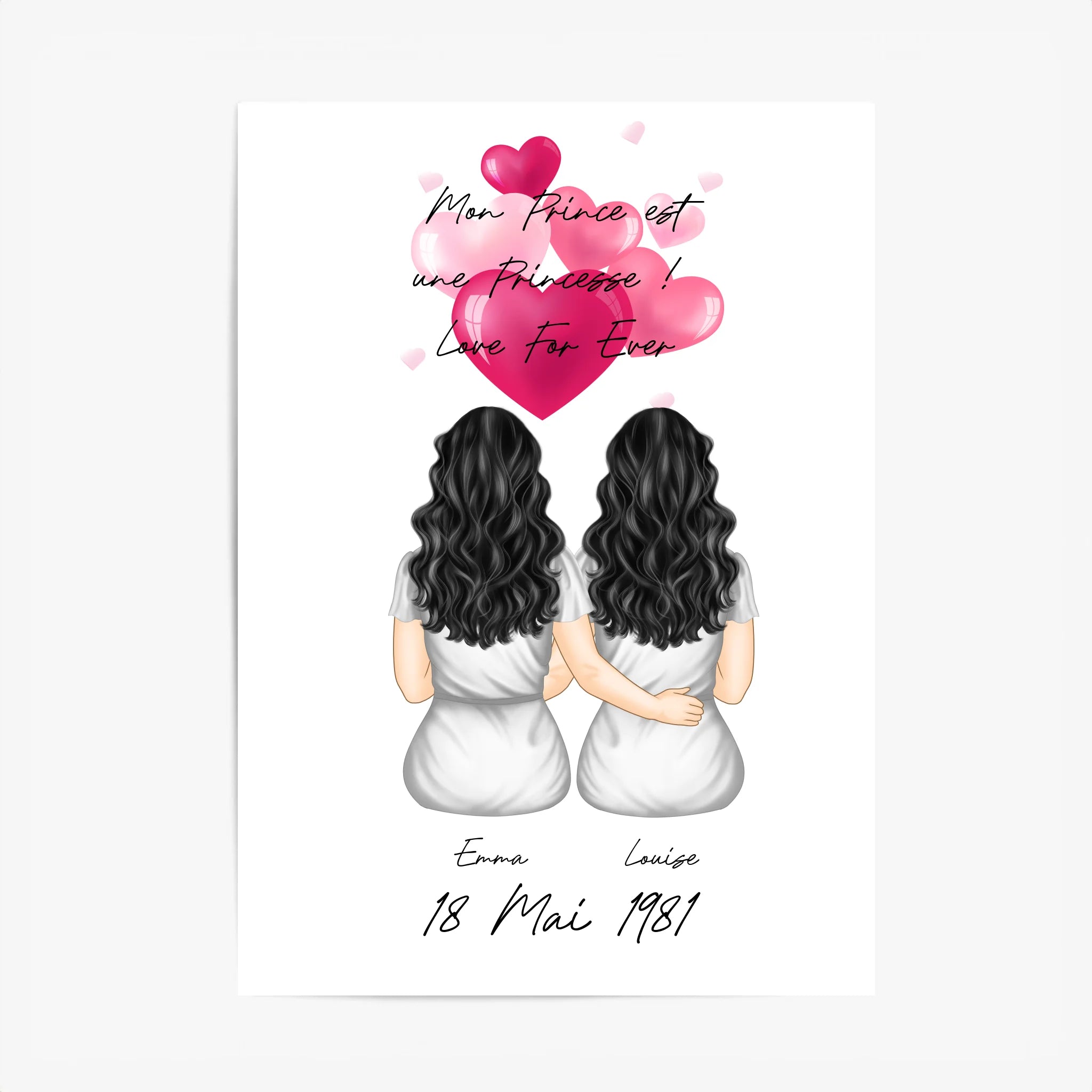 Affiche Personnalisée Couple Lesbien