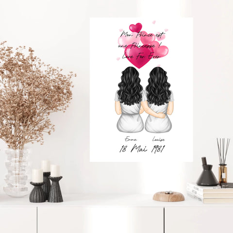 Affiche Personnalisée Couple Lesbien