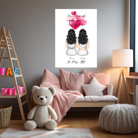 Affiche Personnalisée Couple Lesbien