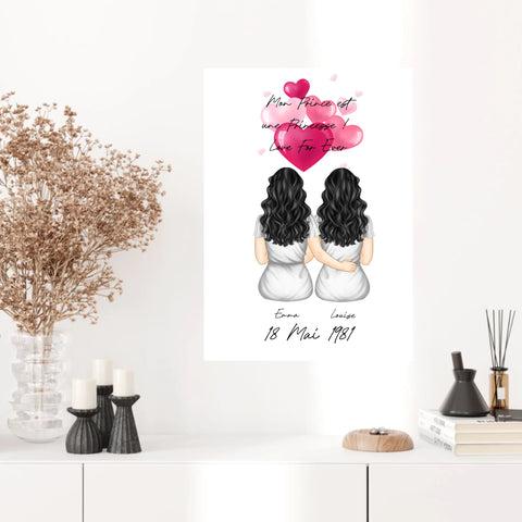 Affiche Personnalisée Couple Lesbien