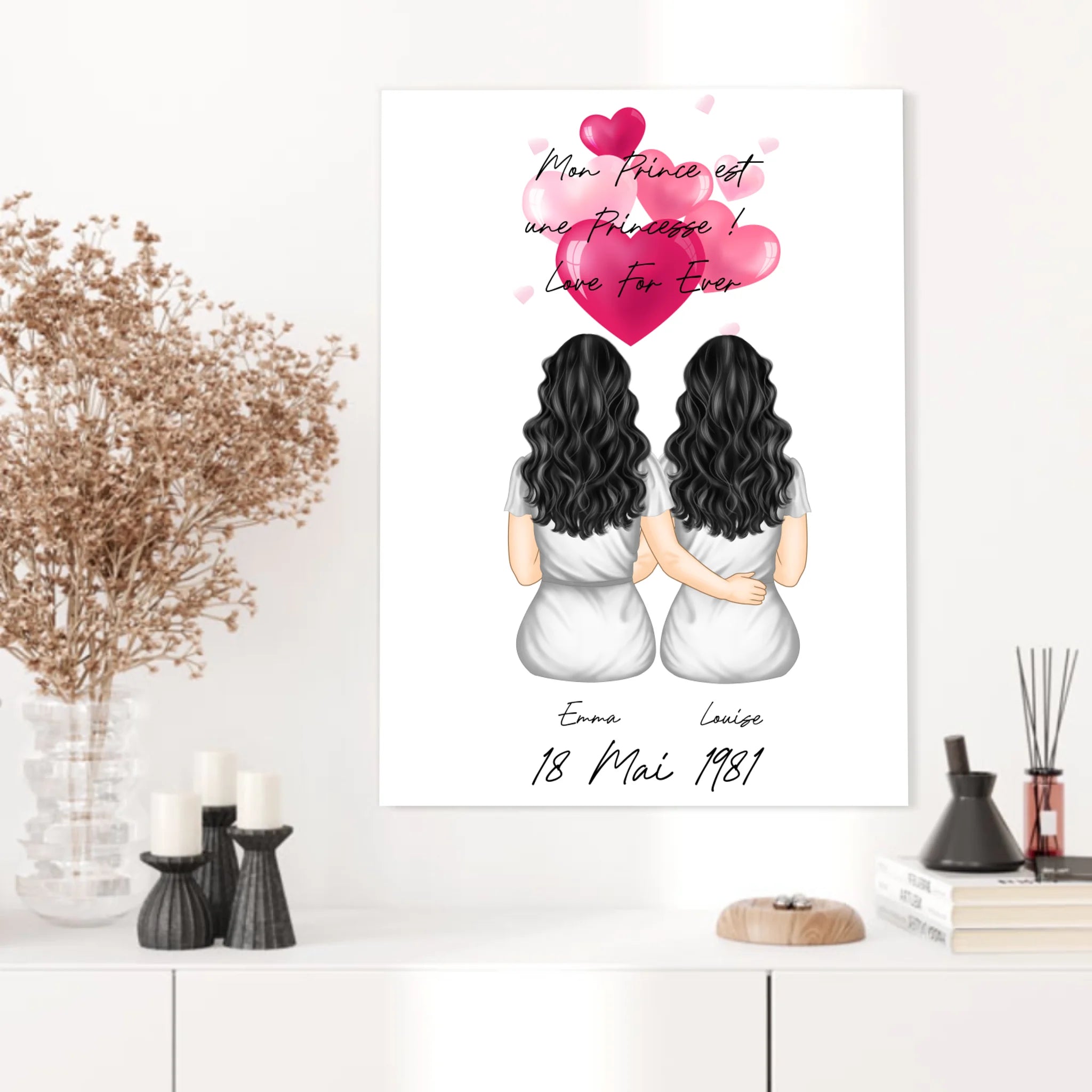 Affiche Personnalisée Couple Lesbien