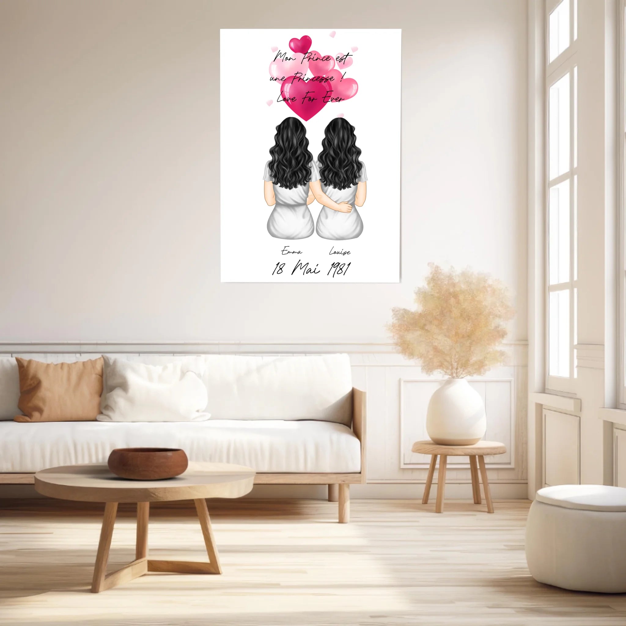 Affiche Personnalisée Couple Lesbien