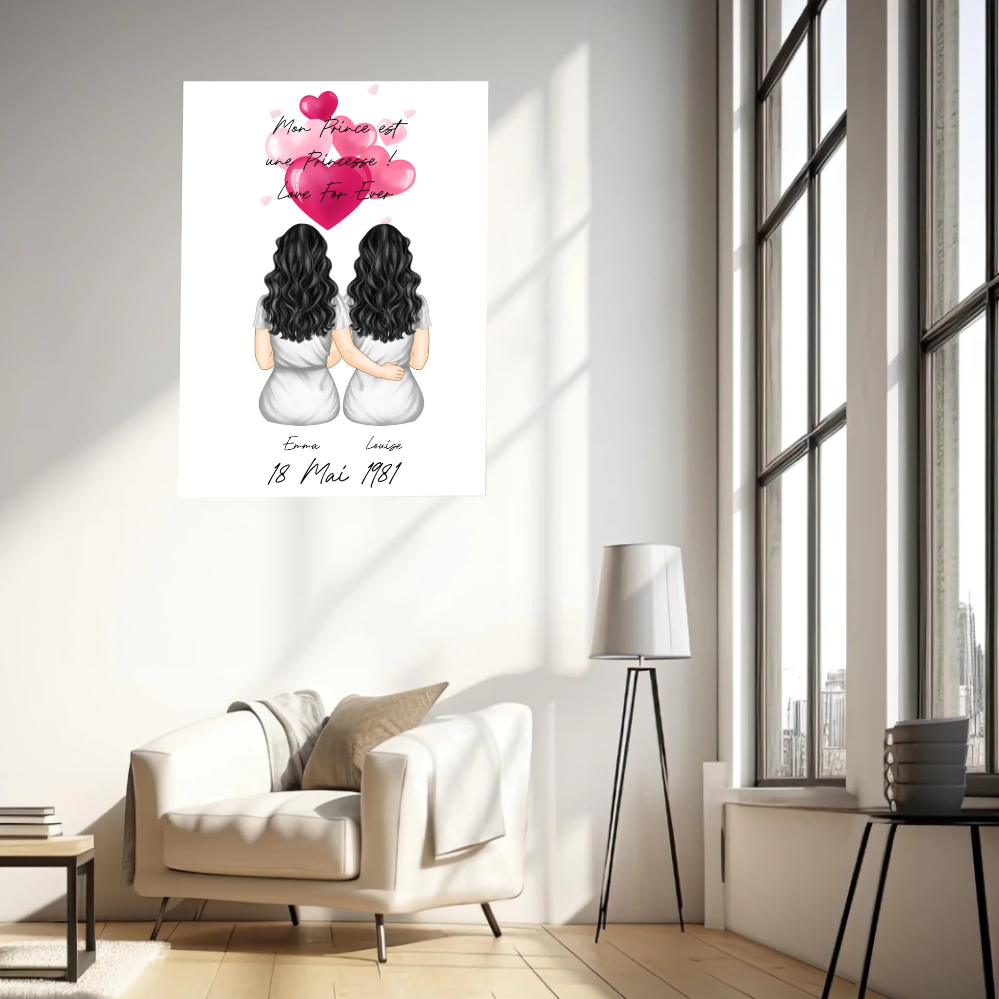 Affiche Personnalisée Couple Lesbien