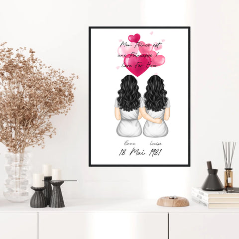 Affiche Personnalisée Couple Lesbien