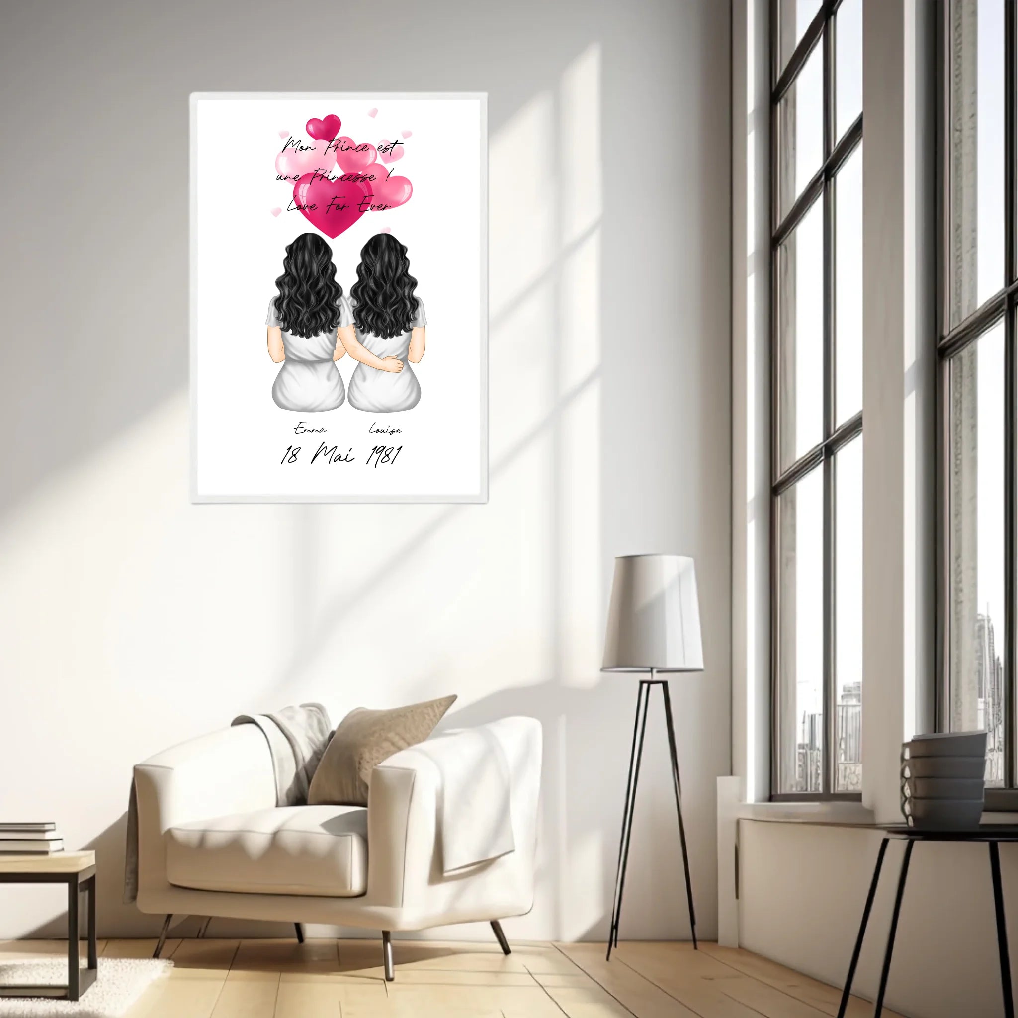 Affiche Personnalisée Couple Lesbien