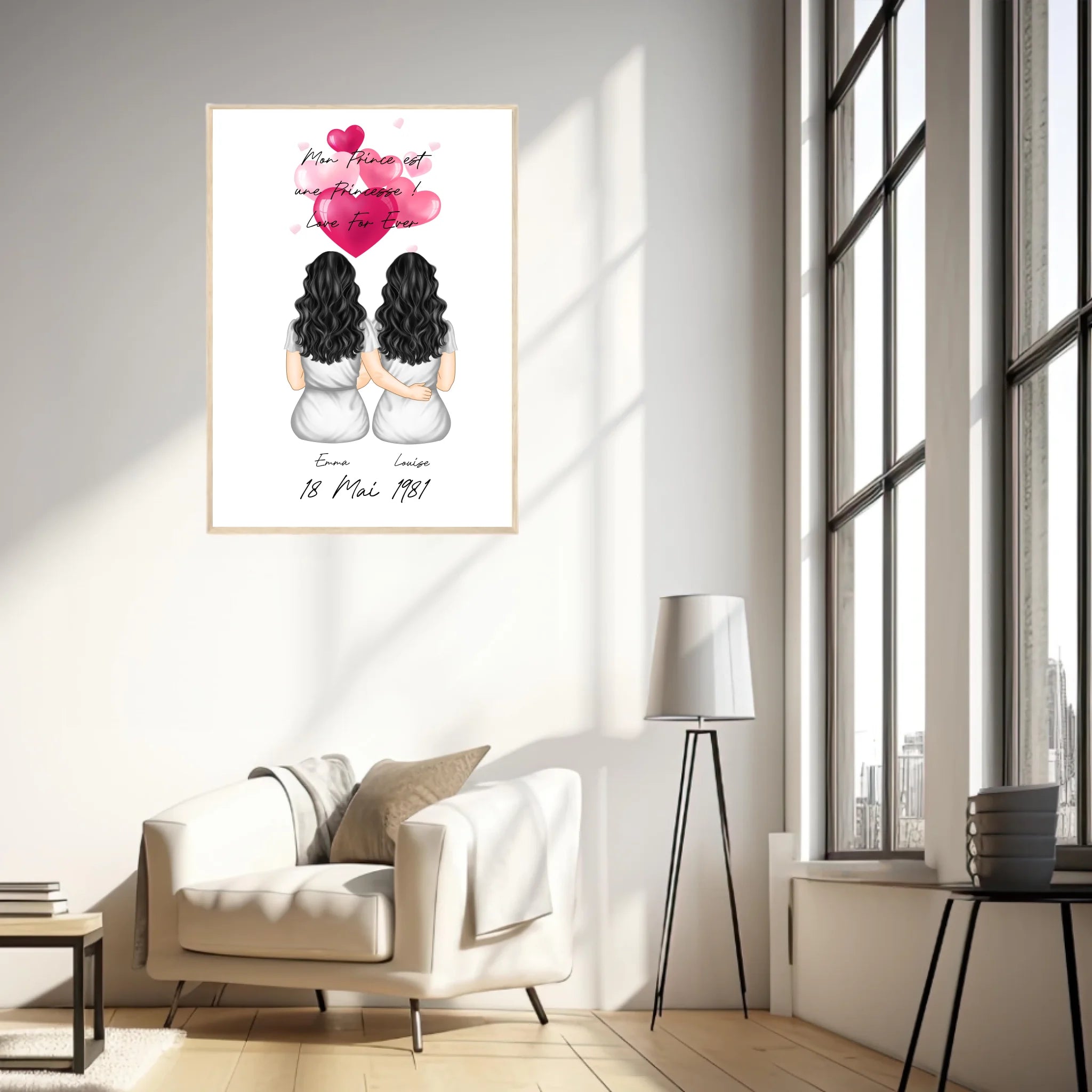 Affiche Personnalisée Couple Lesbien