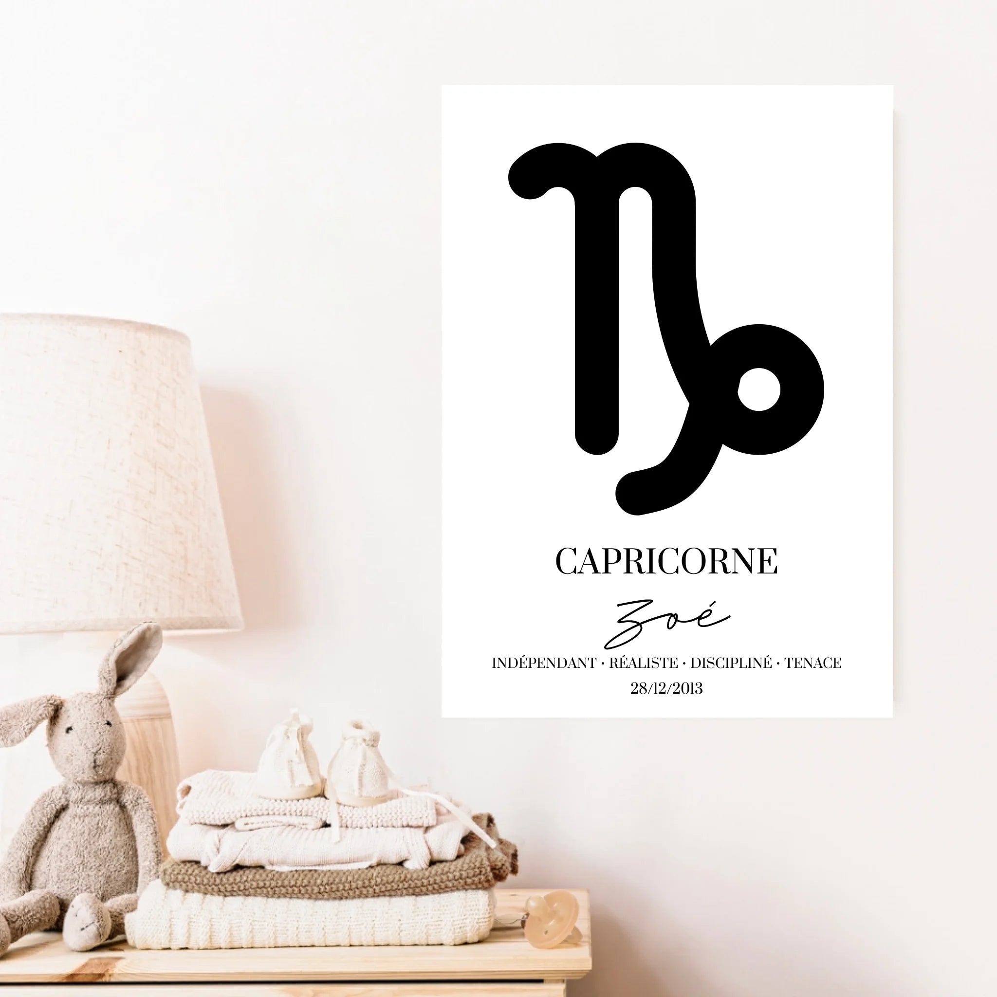 Tableau Signe Astrologique Personnalisé Capricorne