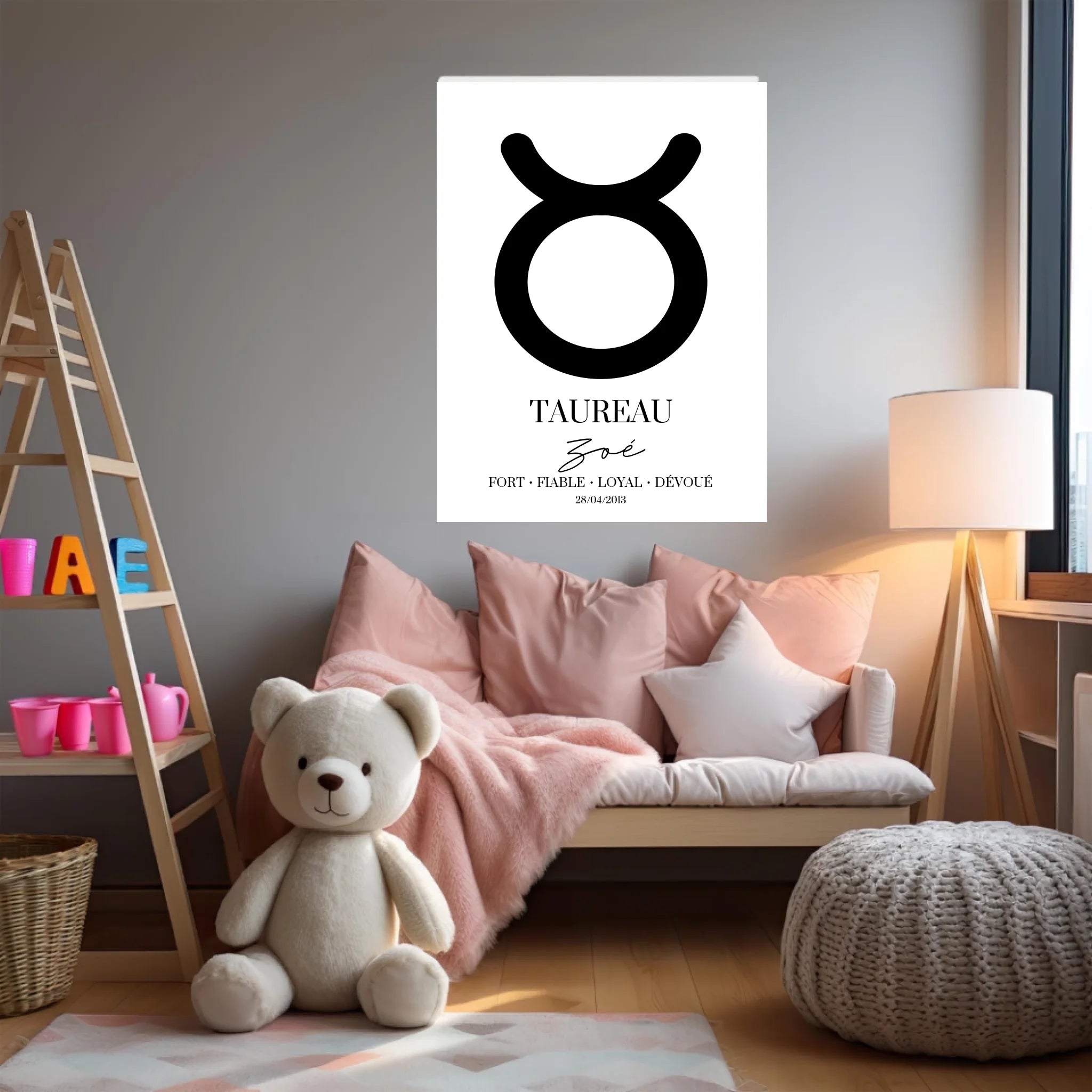 Tableau Signe Astrologique Personnalisé Taureau
