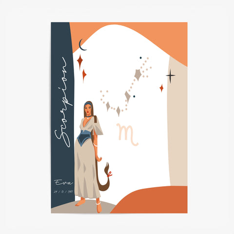 Tableau Personnalisé Signe Astrologique Scorpion Anastasy Helter