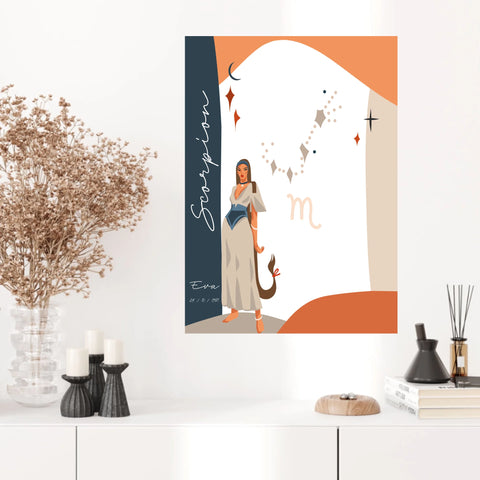 Tableau Personnalisé Signe Astrologique Scorpion Anastasy Helter