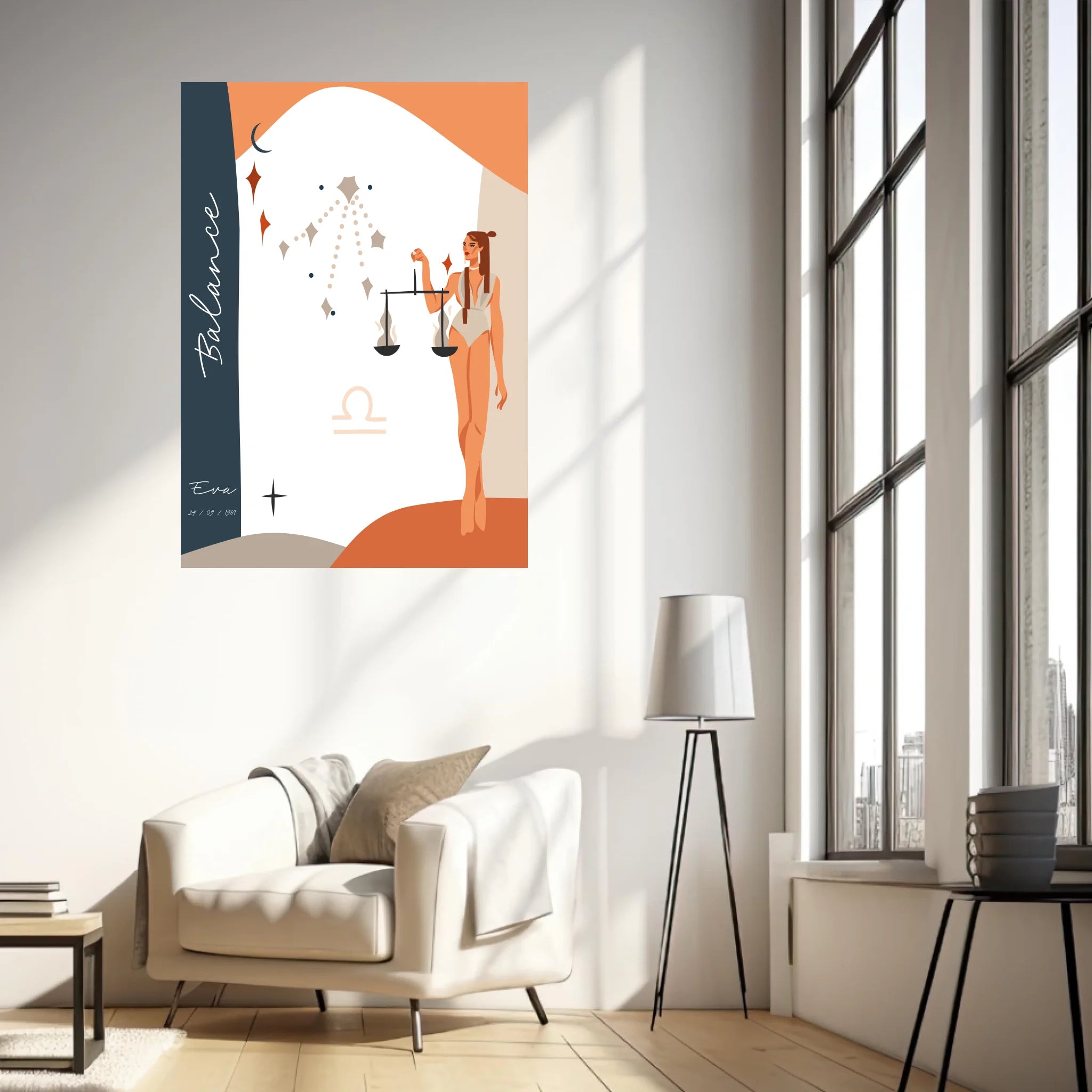 Tableau Personnalisé Signe Astrologique Balance Anastasy Helter