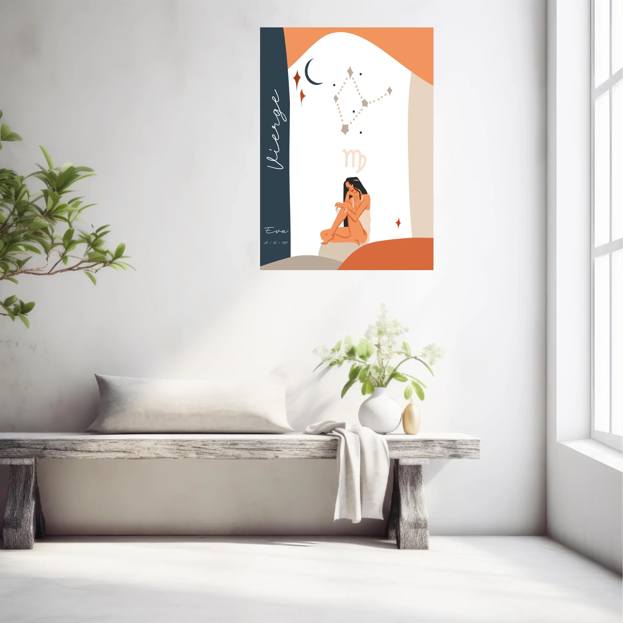 Tableau Personnalisé Signe Astrologique Vierge Anastasy Helter