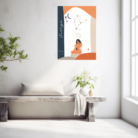 Tableau Personnalisé Signe Astrologique Vierge Anastasy Helter