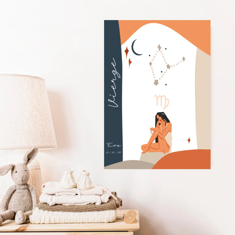 Tableau Personnalisé Signe Astrologique Vierge Anastasy Helter