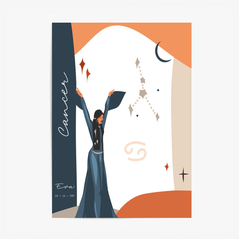 Tableau Personnalisé Signe Astrologique Cancer Anastasy Helter