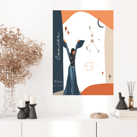 Tableau Personnalisé Signe Astrologique Cancer Anastasy Helter
