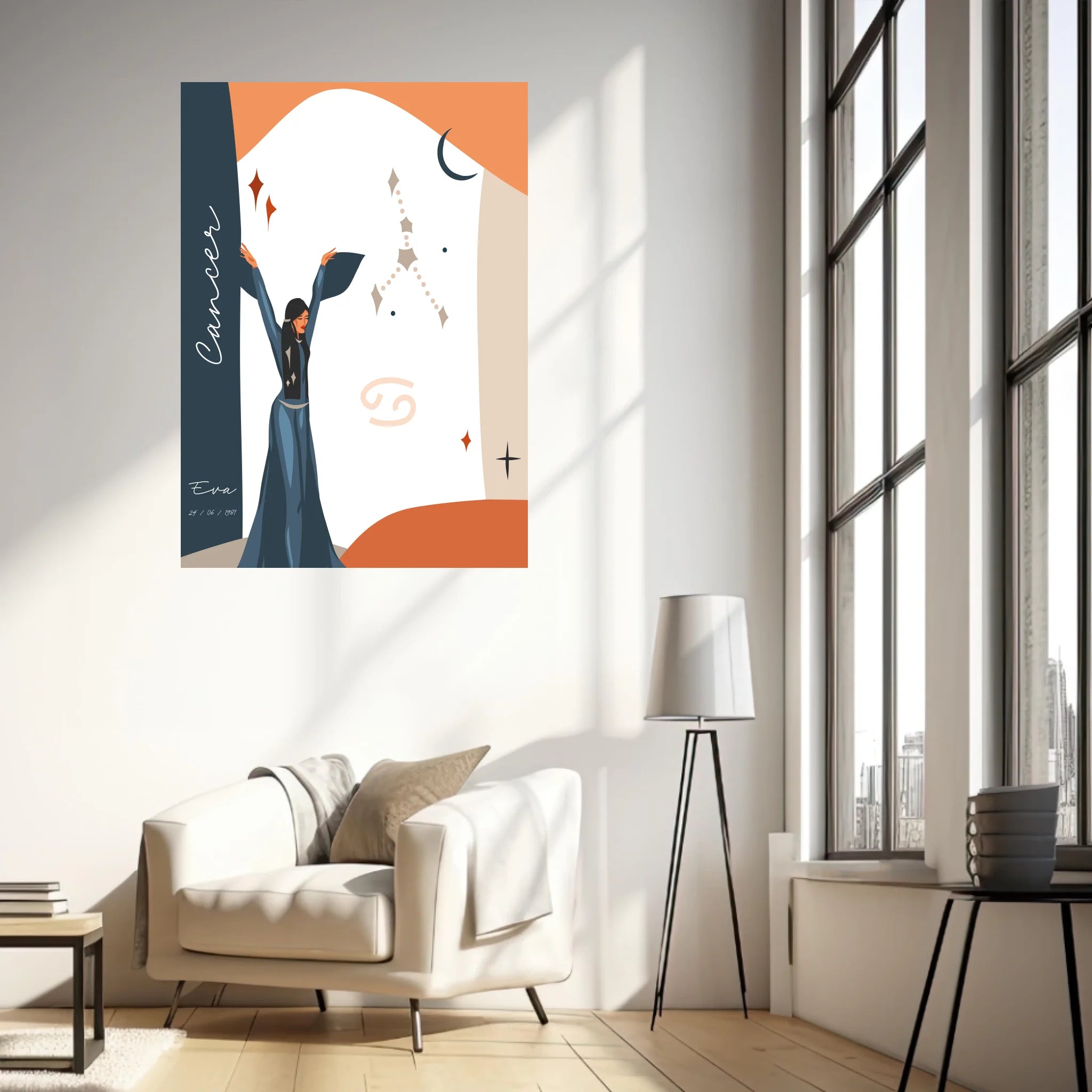 Tableau Personnalisé Signe Astrologique Cancer Anastasy Helter