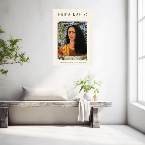 Affiche Frida Kahlo – Self Portrait Loose Hair 1947