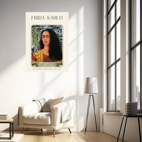 Affiche Frida Kahlo – Self Portrait Loose Hair 1947
