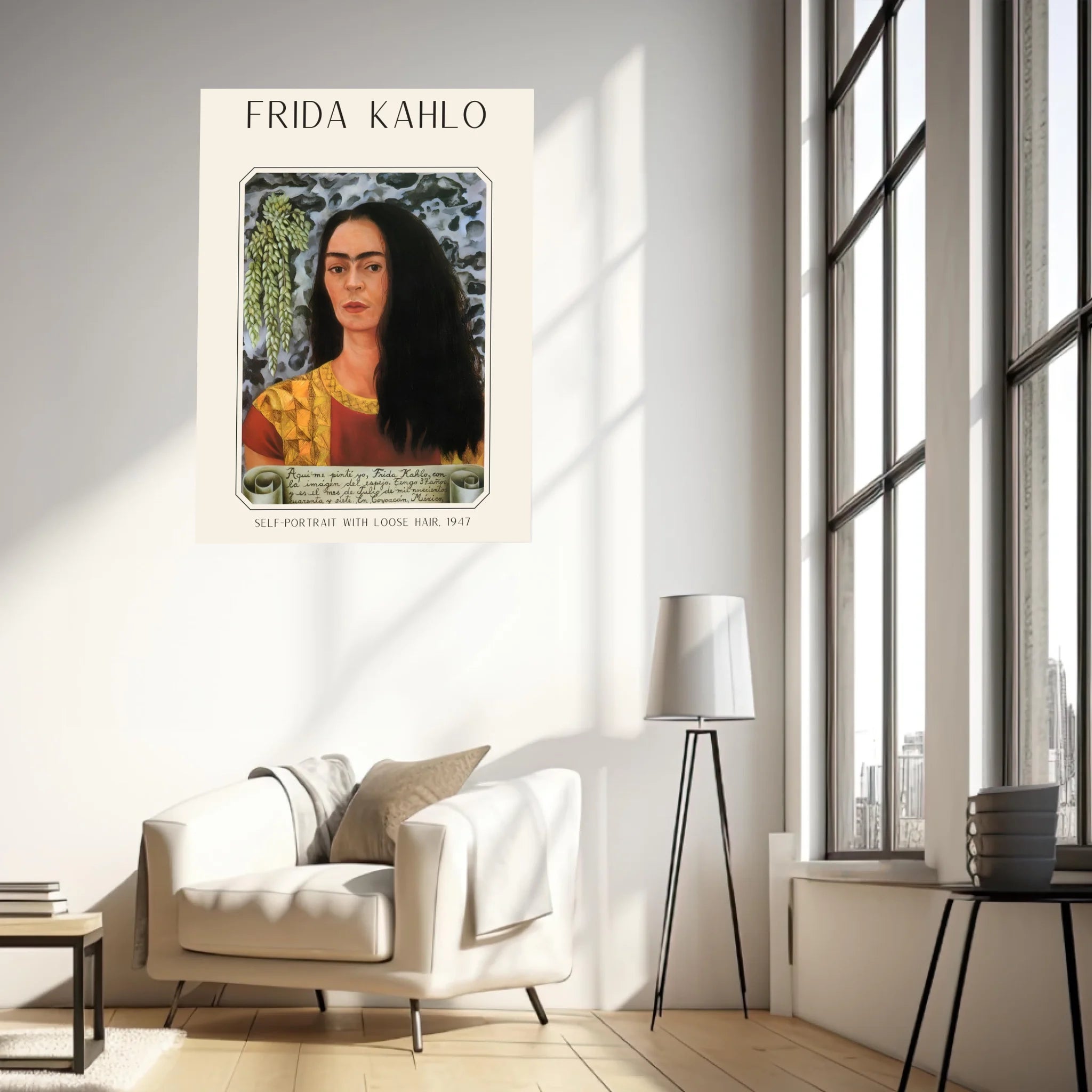 Affiche Frida Kahlo – Self Portrait Loose Hair 1947