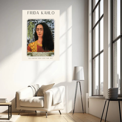 Affiche Frida Kahlo – Self Portrait Loose Hair 1947