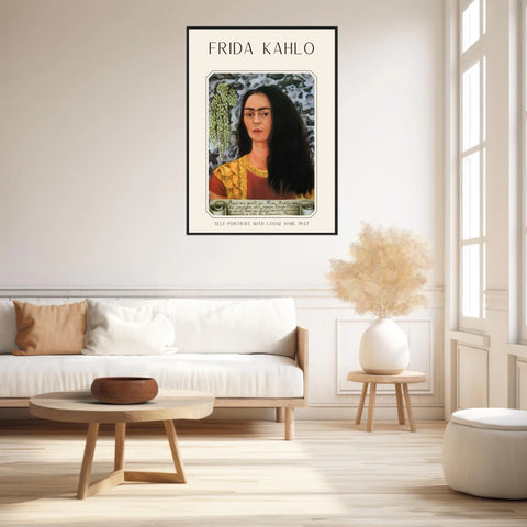 Affiche Frida Kahlo – Self Portrait Loose Hair 1947