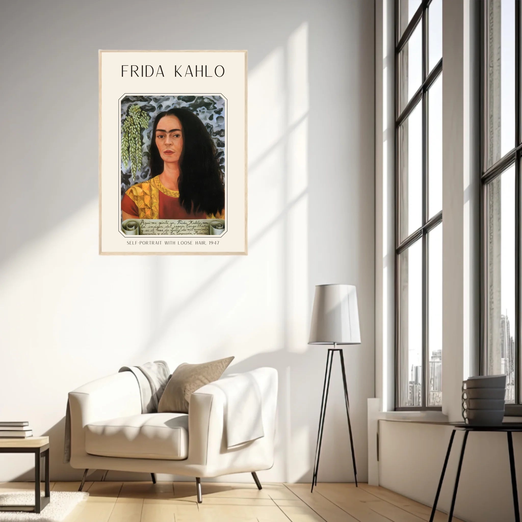 Affiche Frida Kahlo – Self Portrait Loose Hair 1947