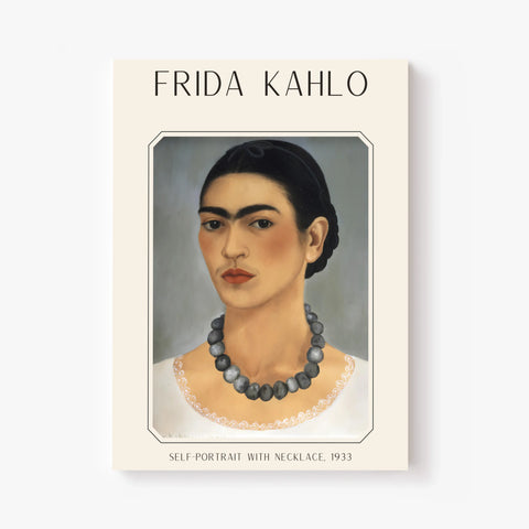 Affiche Frida Kahlo – Self Portrait With Necklace 1933