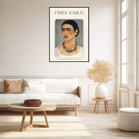 Affiche Frida Kahlo – Self Portrait With Necklace 1933
